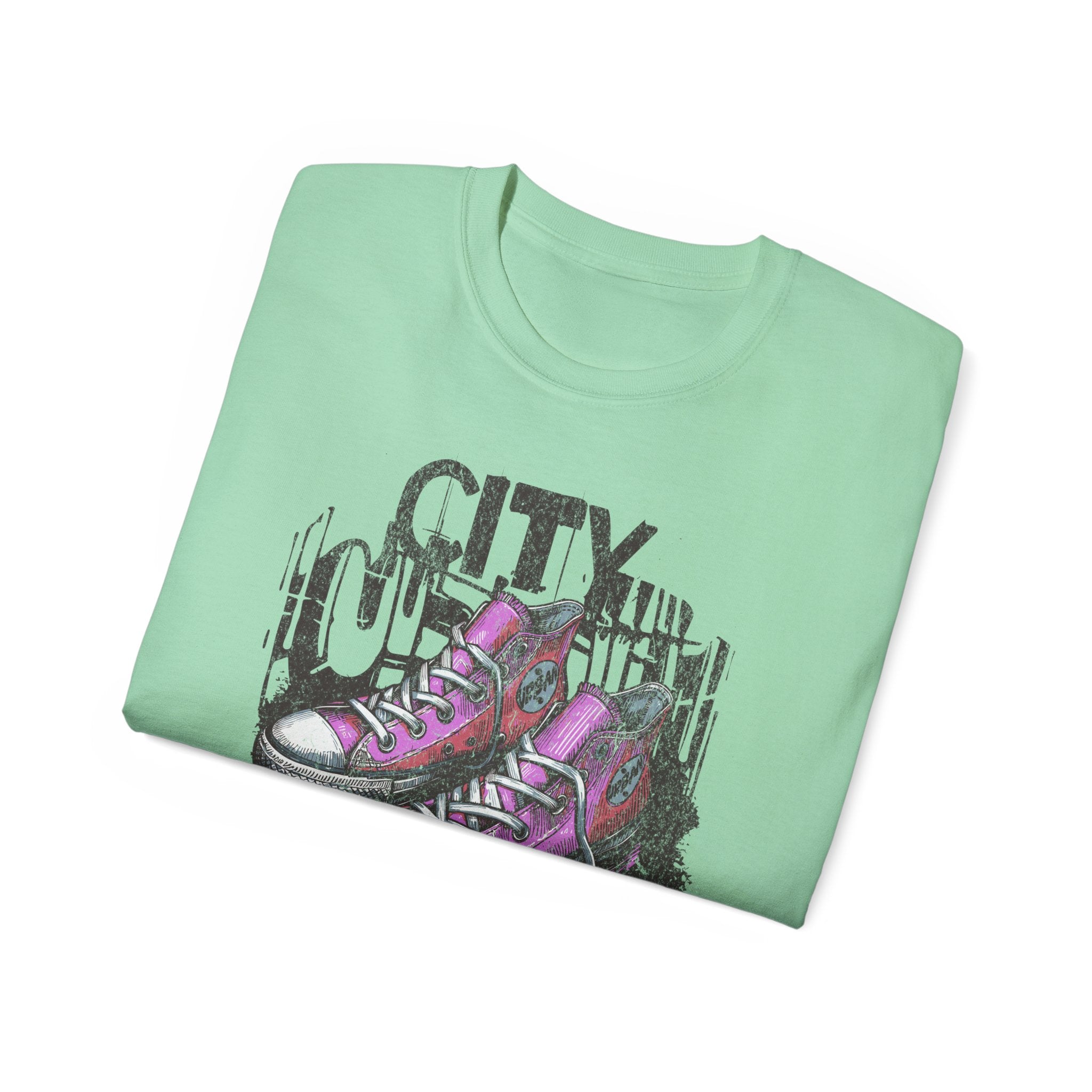City Streets - Unisex Cotton Tee (Front) - Damned Threads
